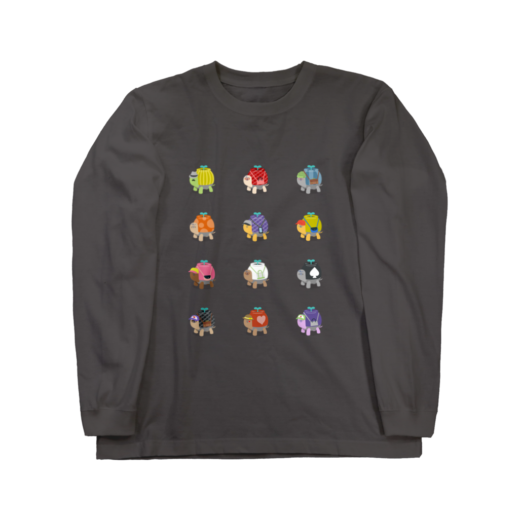 ポット族大集合【カラー】ロングスリーブTシャツ