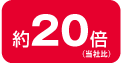 約20倍(当社比)
